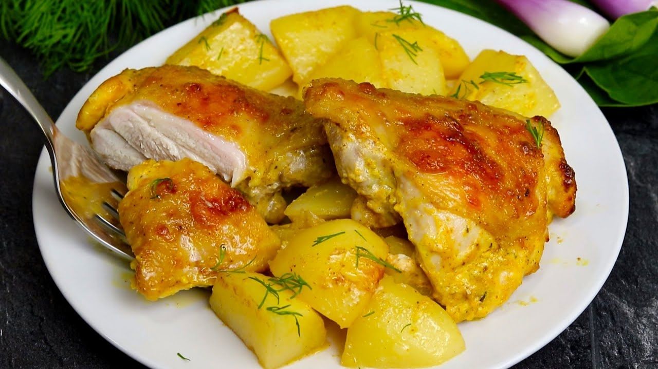 Сколько ни пробовал, НО ЭТОТ ВАРИАНТ САМЫЙ ВКУСНЫЙ  Курица с картошкой в духовке