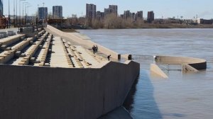 Половодье на Томи(уровень выше позавчерашнего) Кемерово