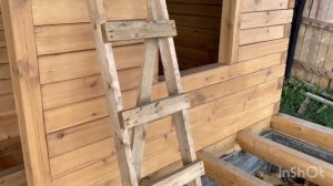 Гараж из блоков и баня из бруса