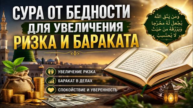 Сура от бедности для увеличения ризка и бараката | Для достатка и благословения