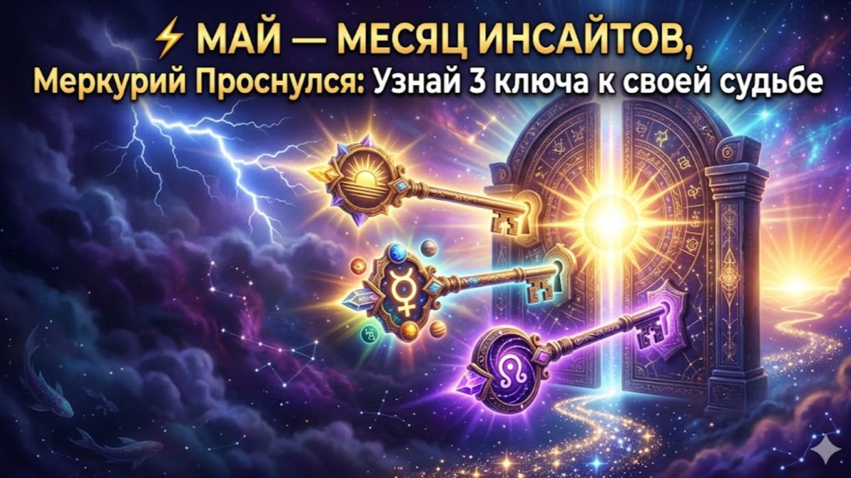  МАЙ  МЕСЯЦ ИНСАЙТОВ Меркурий Проснулся: Узнай 3 ключа к своей судьбе