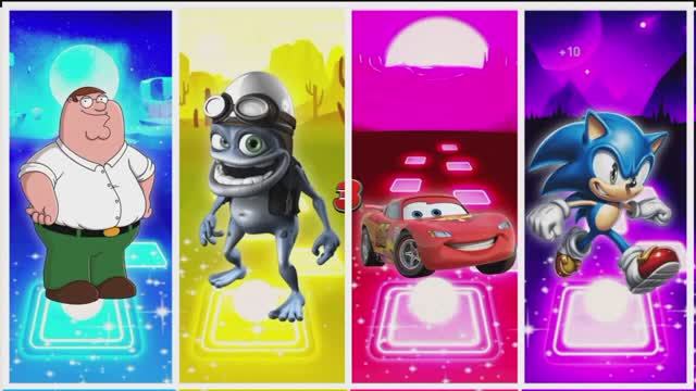 🏆 МЕГА-БАТТЛ: Питер Гриффин против Соника и Молнии Маккуина! Безумный Крейзи Фрог в Плитках Музыки!