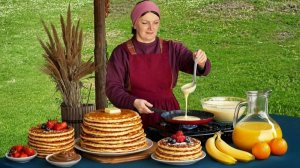 Горное утро в Азербайджане. Уютный, щедрый завтрак