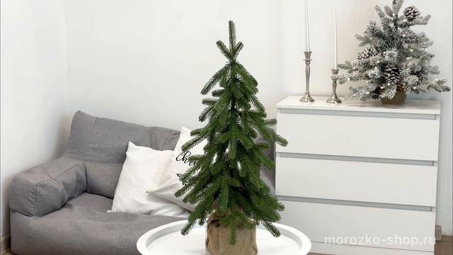 Настольная ель в мешочке Эверест 60 см, ЛИТАЯ 100%, DC2149