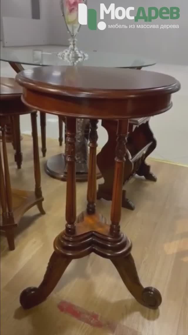 Столик приставной/ламповый из массива МИГ407 от фабрики Satin Furniture (Индонезия)