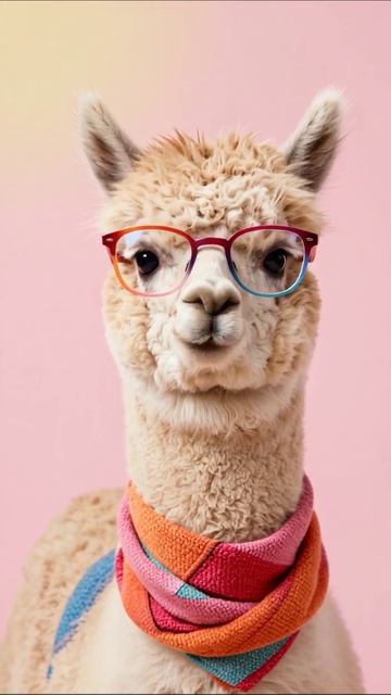 Умная альпака в очках: забавные моменты! #альпака #приключения #забавно
