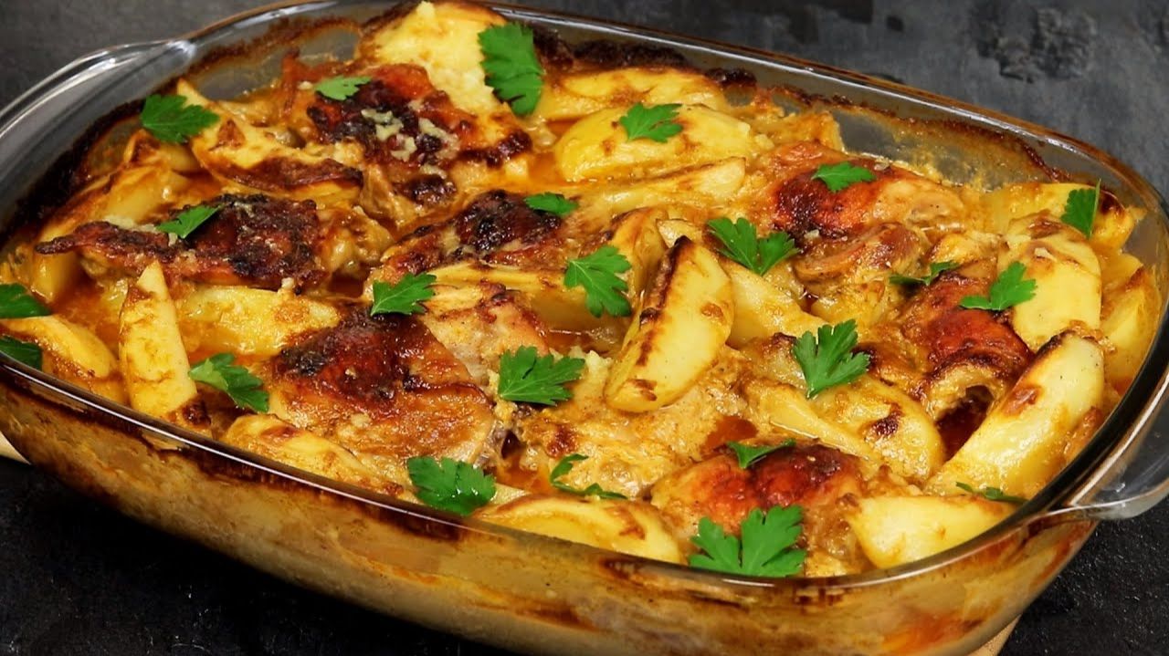 Курица с Картошкой на Ужин в Духовке! Как же это вкусно!