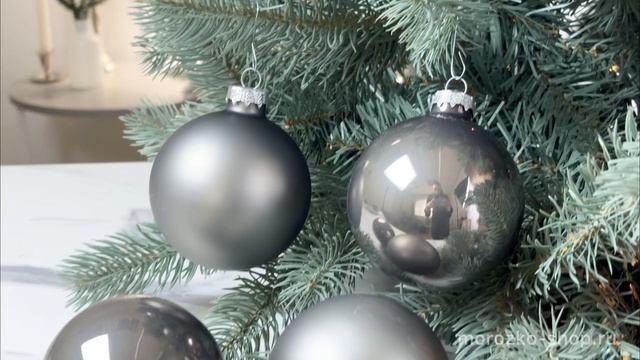 Набор стеклянных шаров эномель и матовых туманный альбион mix 80 мм 6 шт. 2000273