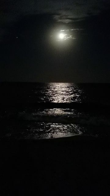 Лунная морская дорожка, п. Курортное, Крым, сентябрь.