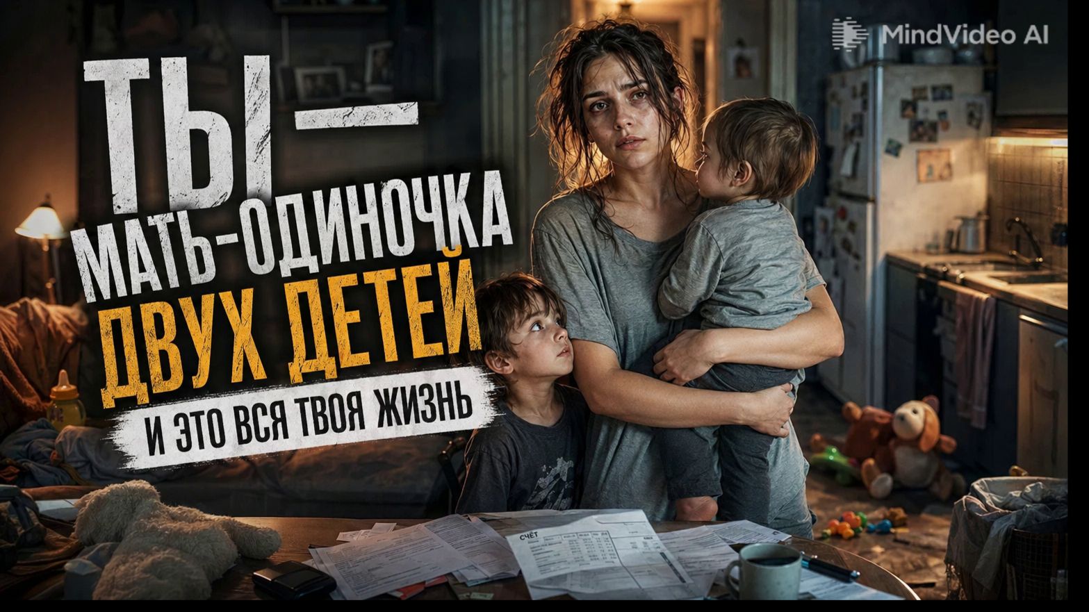ТЫ  МАТЬ ОДИНОЧКА ДВУХ ДЕТЕЙ И ЭТО ВСЯ ТВОЯ ЖИЗНЬ