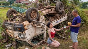 Гениальная девушка восстанавливает брошенный грузовик Suzuki весом 750 кг, оставленный на обочине.