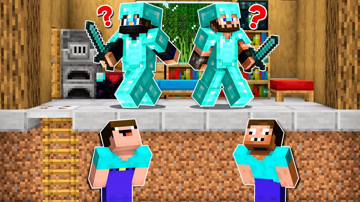 НУБ И ПРО СПРЯТАЛИСЬ В СКРЫТНОМ ОТ ОХОТНИКОВ МАЙНКРАФТЕ! НУБИК DakPlay