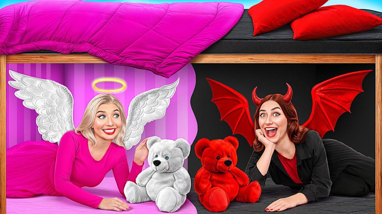 Секретный Домик Под Кроватью  Сумасшедший Челлендж от Jelly DO Challenge