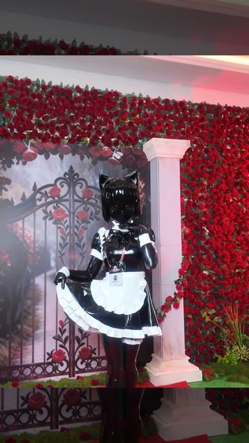 Little Black Latex Maid Compilation #cosplay #kigurumi #anime #maid #latex