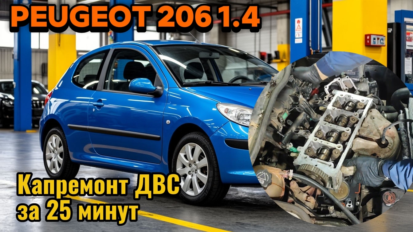 Пежо 206 | Ремонт двигателя смотреть онлайн