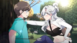 Скелет, поймала Стива Майнкрафт аниме BubblePlanet anime