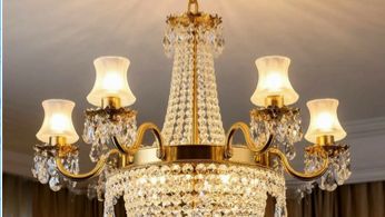 Ремонт люстры: замена проводов и патронов.