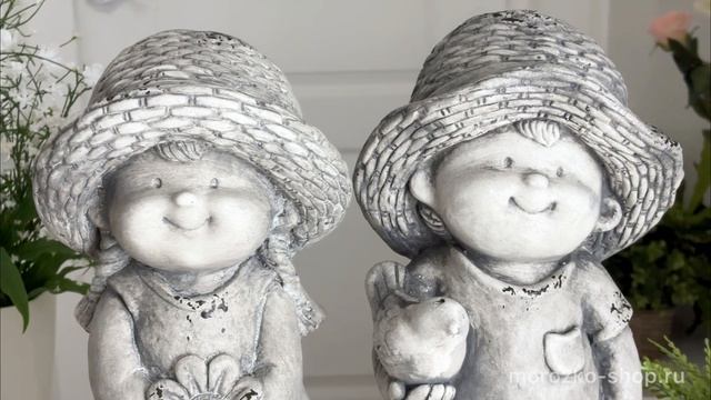 Садовые фигуры ДРУЗЬЯ В ШЛЯПКАХ 42 см 2 шт. 2018932-набор