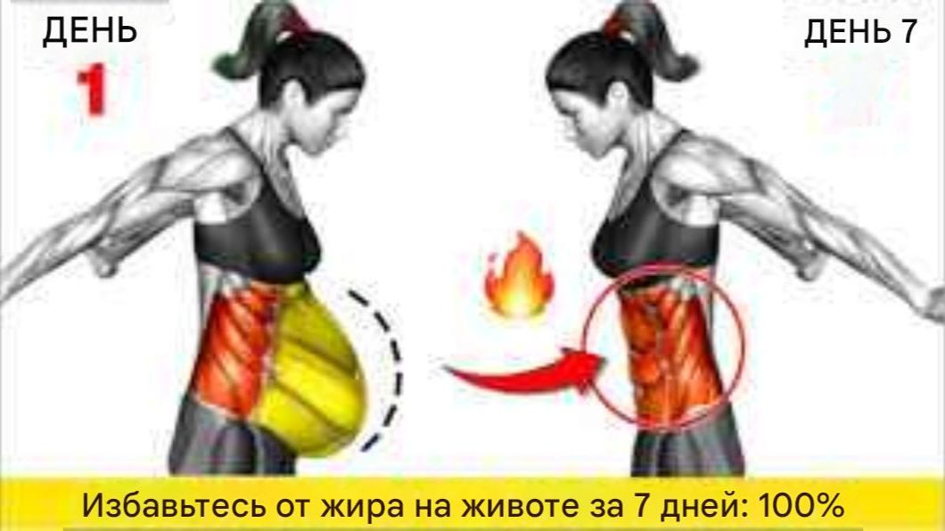 30 упражнений на пресс стоя для сжигания жира на животе за 7 дней.