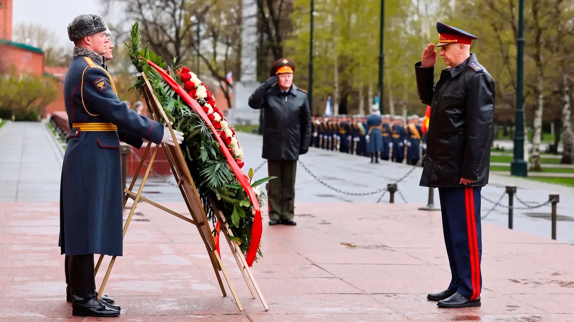Бастрыкин перед Днем Победы возложил цветы к Могиле Неизвестного Солдата в Москве
