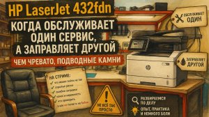 HP LaserJet 432fdn: один обслуживает, другой заправляет — где начинаются проблемы