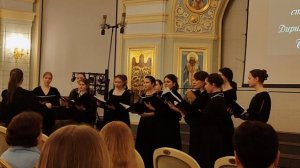 Рахманинов . « У моего окна «. Хор ПСТГУ. Дирижер Ксения Богомолова. Концертмейстер Виктор Зубов.