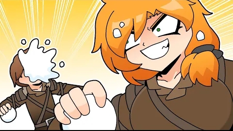 Игра в снежки | Майнкрафт аниме