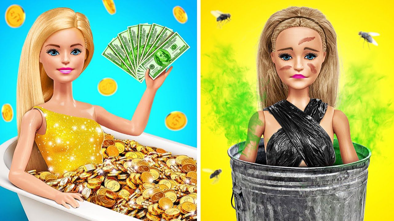 Богатые VS Бедные# Преображение Куклы от Jelly DO Challenge смотреть онлайн
