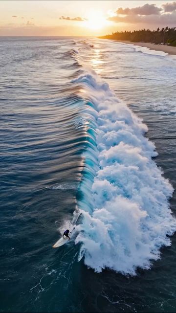 Серфинг на закате: волны и свобода #серфинг #закат