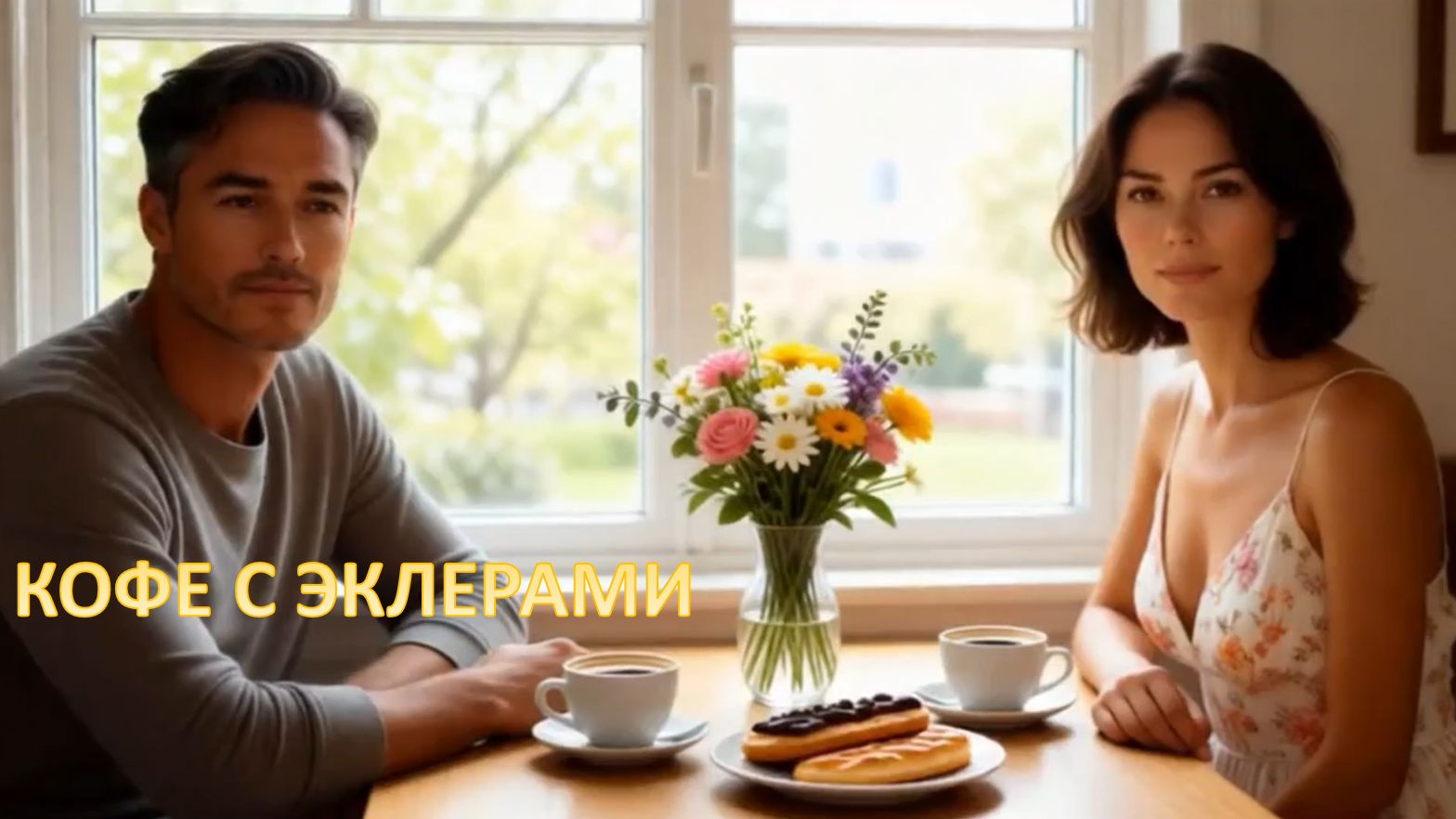 Кофе с эклерами