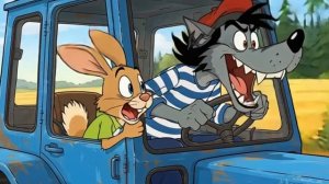 Ну погоди! Волк и Заец гонят на тракторе