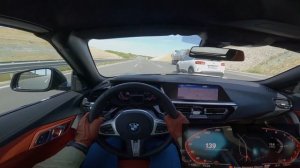 BMW Z4 3.0i 2024 года, 0-100 км/ч — тест-драйв на автобане от первого лица I 4K