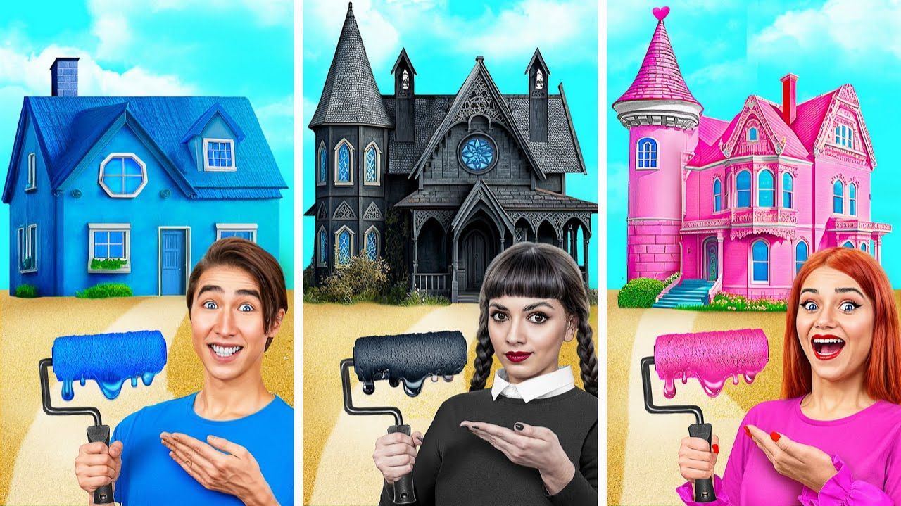 Домики Одного Цвета Челлендж  Смешные Челленджи от Jelly DO Challenge