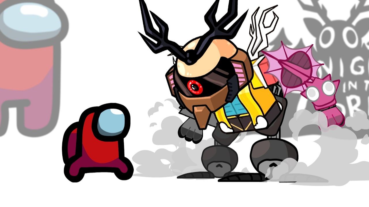 МИНИ Амонгус vs Roblox 99 Ночей в Лесу БОССА РОБОТА!