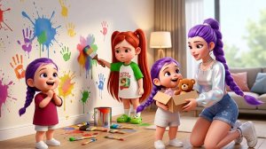 😱🎨 Непослушная Мира рисует на стене… Руми получает плюшевого мишку 🧸✨