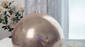 Пластиковый шар глянцевый, цвет: нежно-розовый, 250 мм, 022574