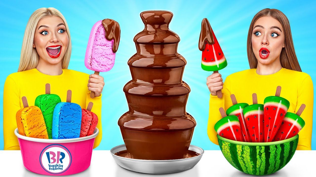 Шоколадный Фонтан Челлендж  Сумасшедший Челлендж c Jelly DO Challenge