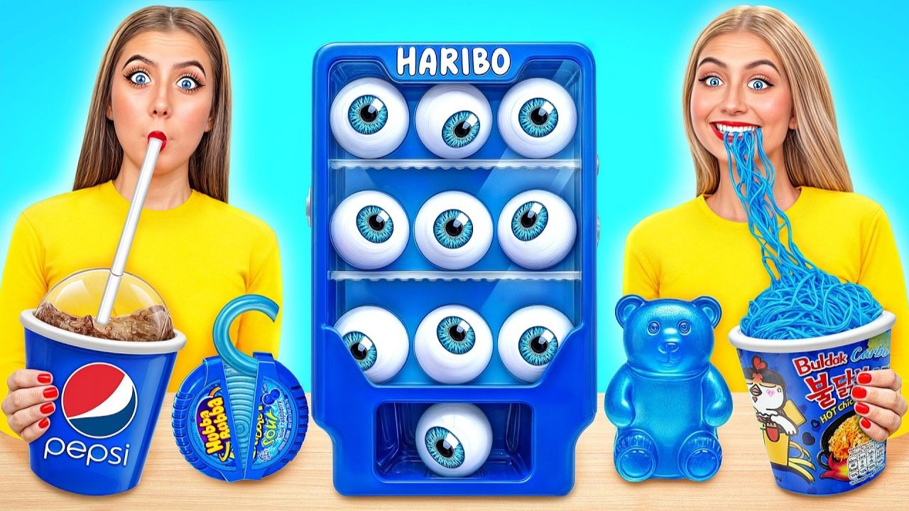 Челлендж с Синей Едой  Смешные Челленджи с Едой от Jelly DO Challenge