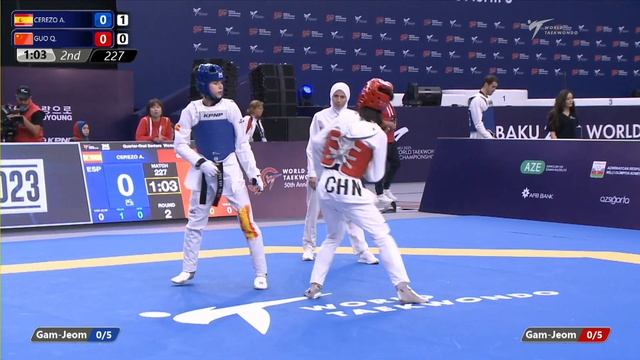 Четвертьфинал 49 кг  CEREZO (Испания) vs GUO (Китай)