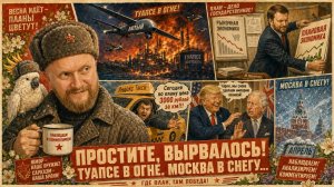 «Простите, вырвалось!» №397 // Про горящий Туапсе | Заваленную снегом Москву | Панибратство Трампа