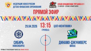 Кубок Владислава Третьяка U11. «Сибирь» - «Динамо-Джуниверс» | 29.04.2026 13:15