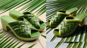 Туфли на высоком каблуке: раскрываем секрет скульптуры из кокосовых листьев.
