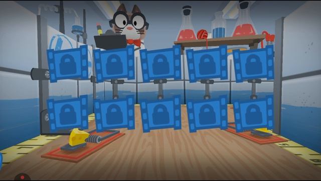 сова играет робот мышка