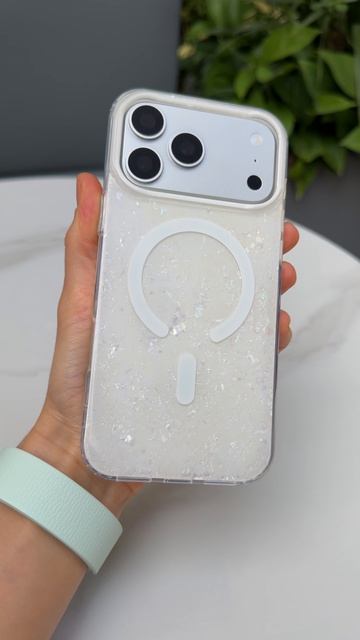 Перламутровые чехлы iPhone 16-17 - Жемчужный Magsafe