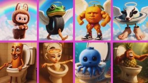 🤡 ИТАЛЬЯНСКИЙ BRAINROT: Лабубу и Балерина Капучино в Туалете! 🚽 Кофин Дэнс в Плитках Музыки 🎹