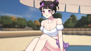 Эндерман смотрит на воду Майнкрафт аниме BubblePlanet anime