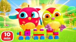 Совенок Хоп Хоп 🚂 Что в вагончике? Учим формы и животных | Мультики для детей