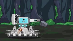 Destroy ALL OBSTACLES ON THE ROAD   SUPERIOR FIRE POWER vs POLICE TANK   TANK COMBAT ANIMATION