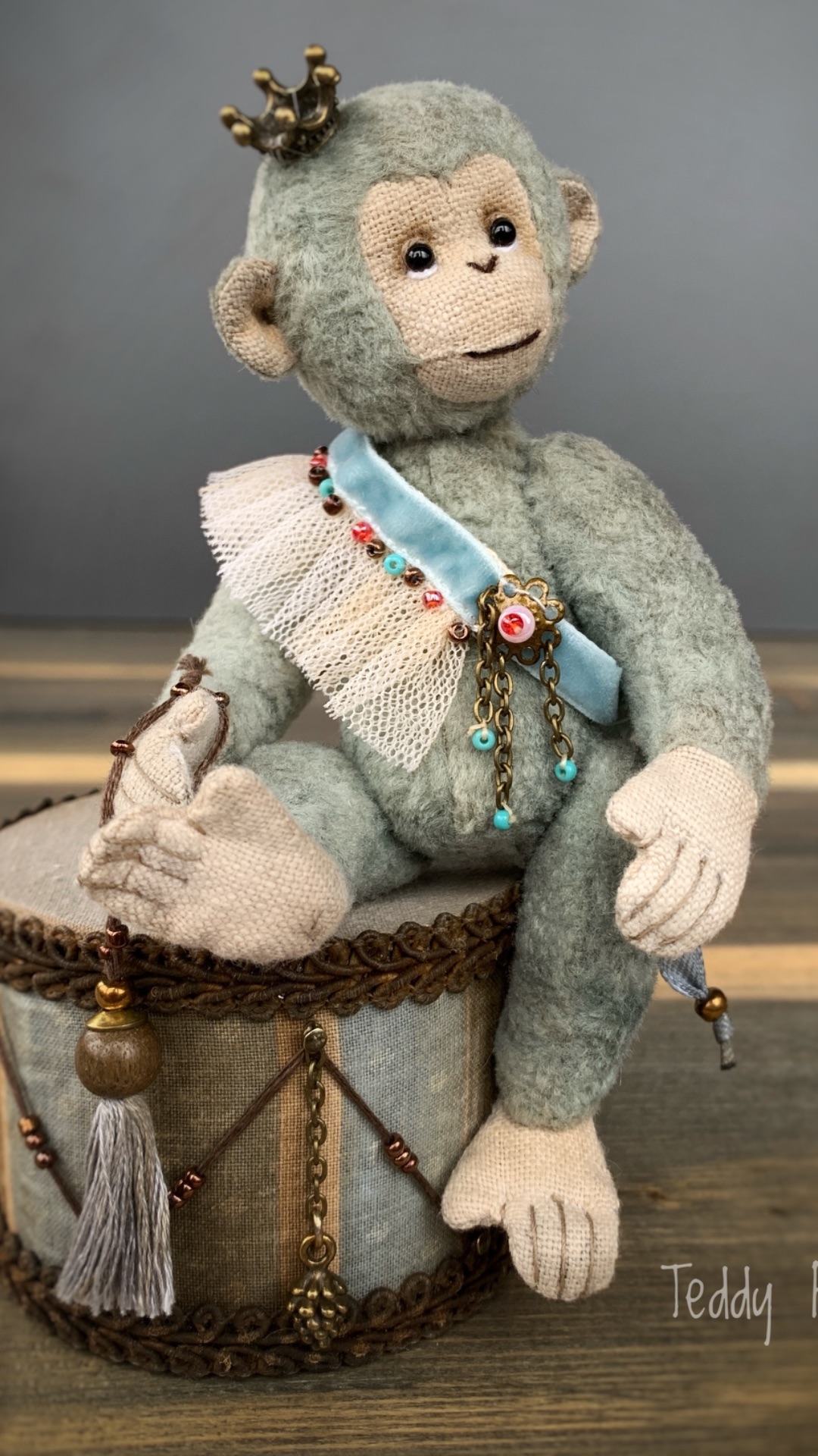 Коллекционная Тедди обезьянка ручной работы