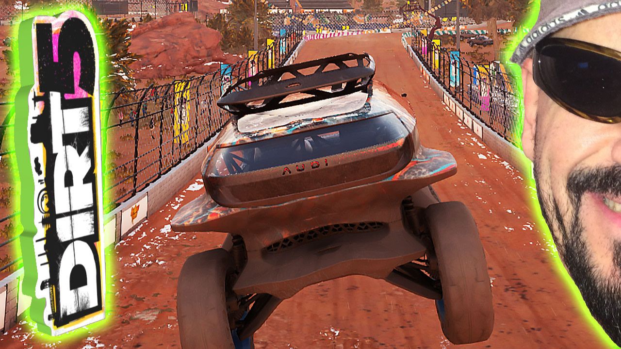 Гонки с резкими обрывами в парке развлечений DIRT 5
